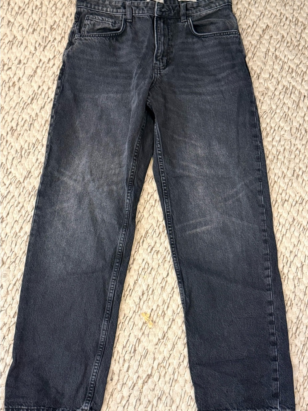 Cotton On Men’s Baggy Jeans Size 30 Black Washed Relaxed Wide Leg Denim